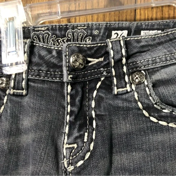 Miss Me black boot cut jeans size 26 - Picture 4 of 12